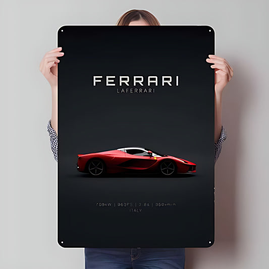 Ferrari Laferrari Tinplate Sign Car Metal Poster